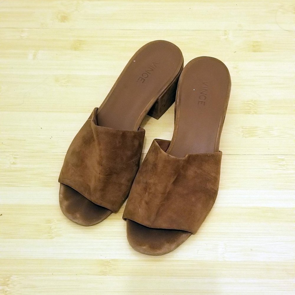 Vince Rachelle 2 Cedar / Brown Suede Mules, 7/37